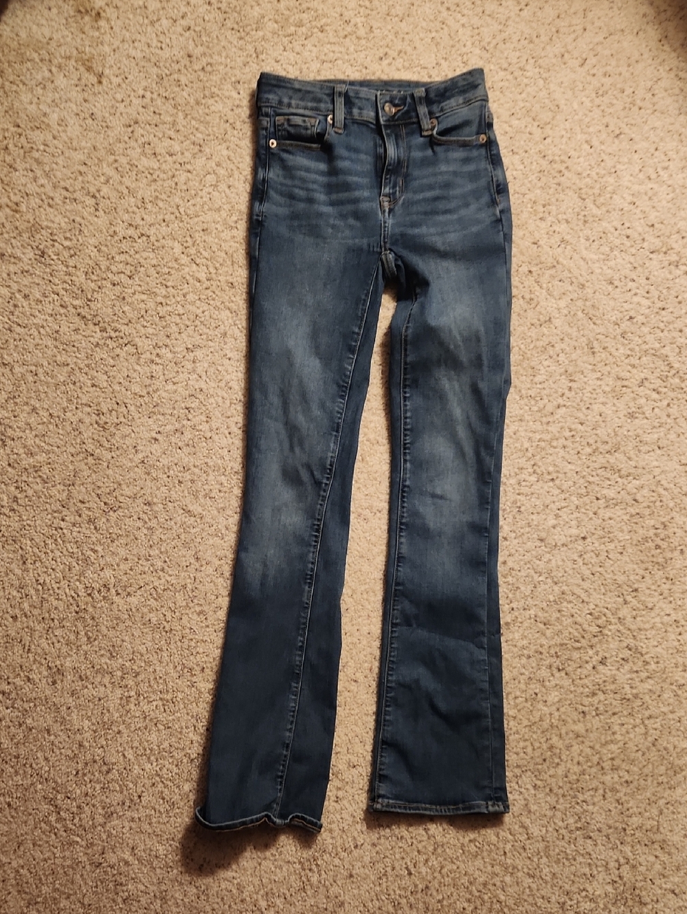 American Eagle Women's Dark Blue Bootcut Jeans, Size 000